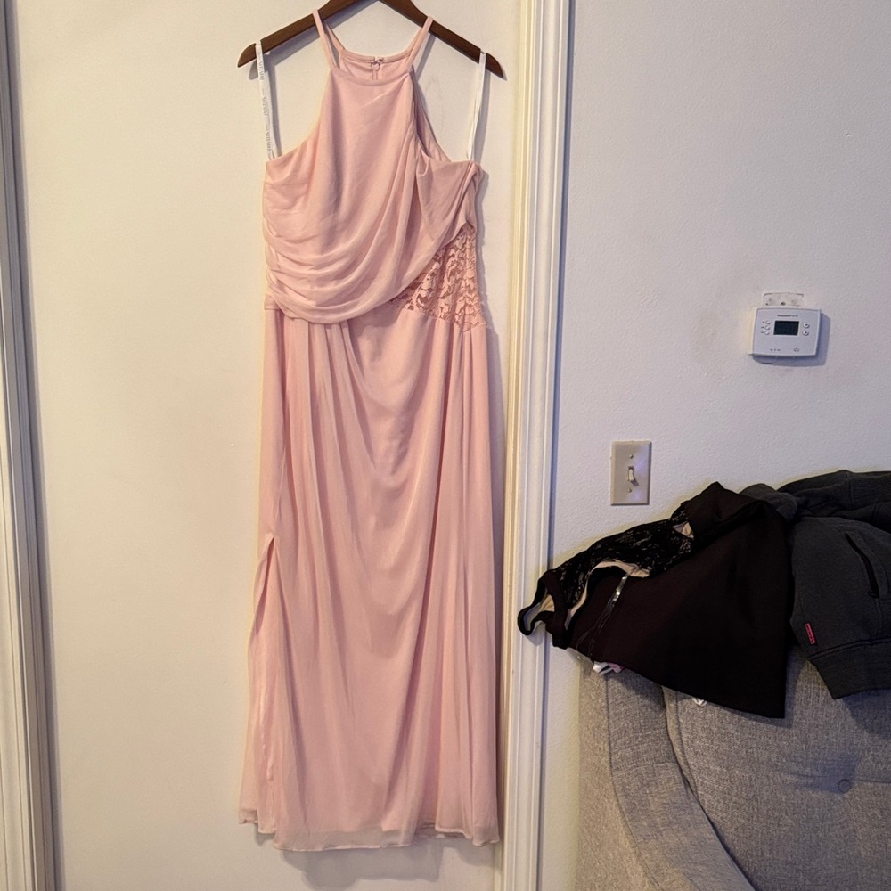 David's Bridal Blush Pink Wedding Dress